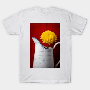 Yellow Mum In White French Pitcher T-Shirt